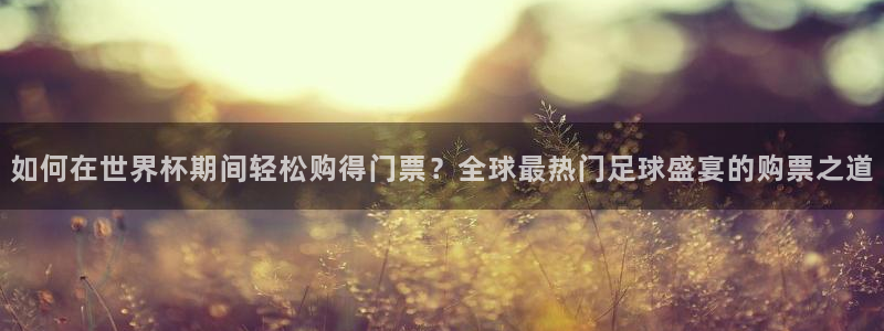 女足世界杯直播：如何在世界杯期间轻松购得门票？全球最热门足球盛宴的购票之道